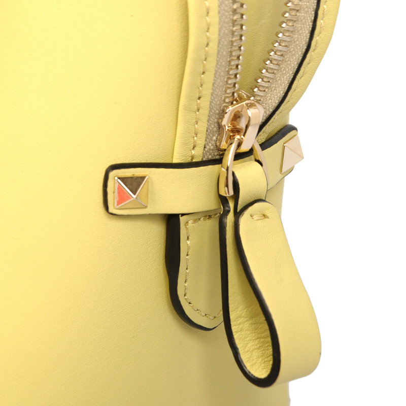 2014 Valentino Garavani rockstud mini double handles 1911 light yellow